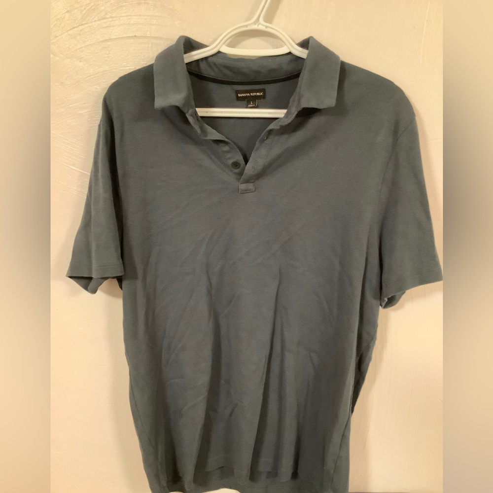 Large grey banana republic soft polo